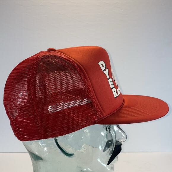 Vintage Dirt Track Racing Trucker Hat Cap Red White Adjustable Snapback Mesh - Picture 4 of 7